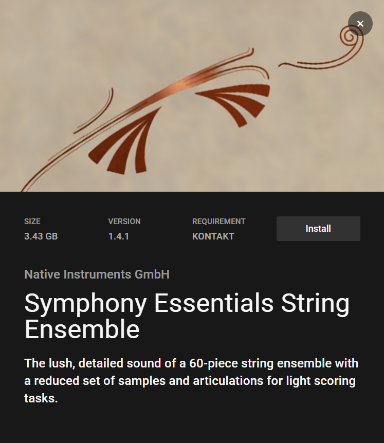 Native Instruments Symphony Essentials String Ensemble